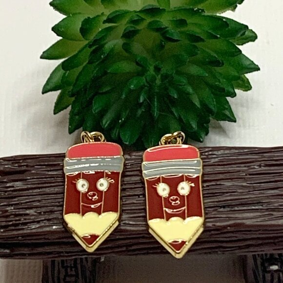 Pencil Earring, Teacher Appreciation Gift, Educator Earring, Teacher Earring - Picture 2 of 5